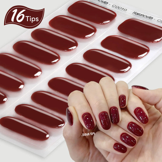 16 Tips Harunoura Semi Cured Gel Nail Strips