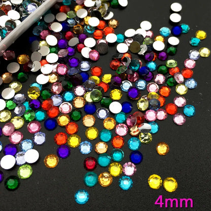 Mix Size Nail Art Colorful Rhinestones