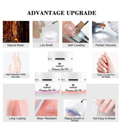 30ML Hard Gel For Nail Extension Milky White
