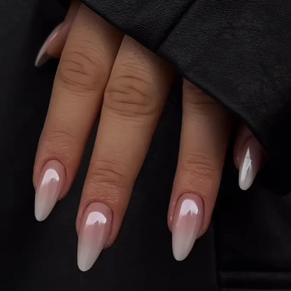 Glossy Press on French Nail Tips