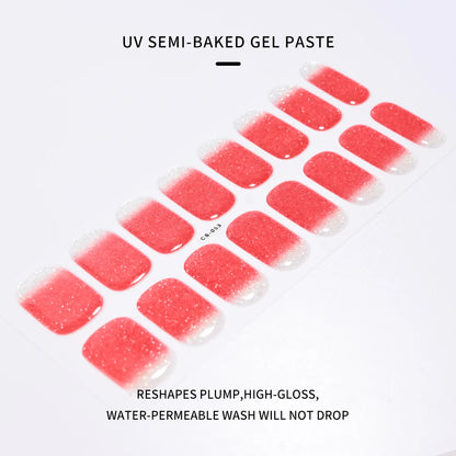 Transparent Semi Cured Gel Nail Strips Clear Nail Strengthening