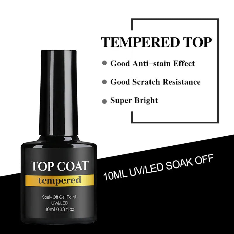 NAILCO 10/15ml Tempered Top Coat Gel Polish