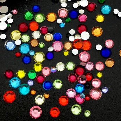 Mix Size Nail Art Colorful Rhinestones