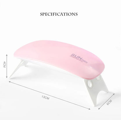 Portable Mini USB 6W 3 LED Desk Drying Nail Lamp