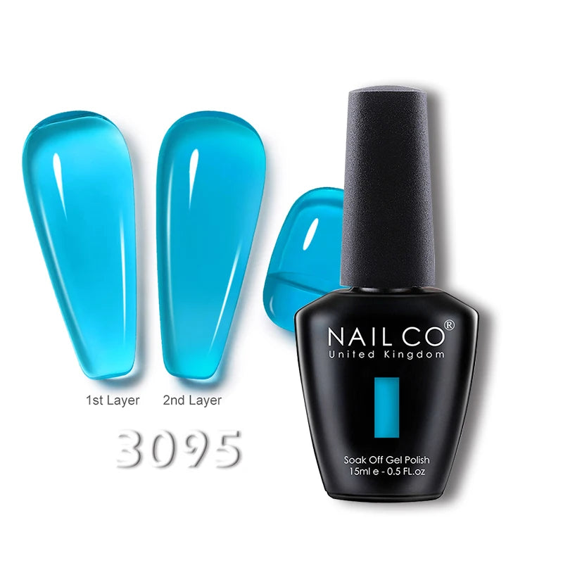 NAILCO 15ml Translucent Gel Nail Polish Semi-permanent Varnish