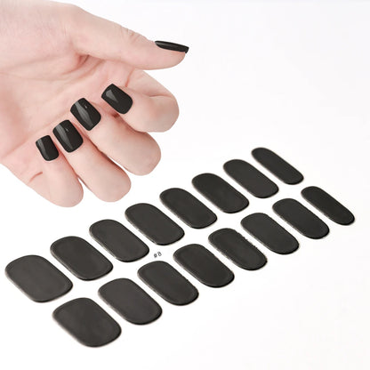 14pc Transparent Semi Cured Gel Nail Strips Nail Strengthening