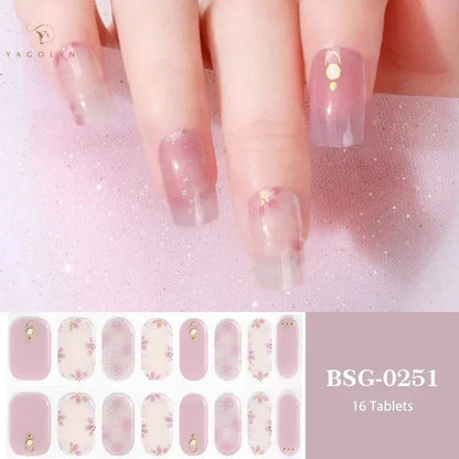 1 Sheet Semi-Cured Gel Nail Strips
