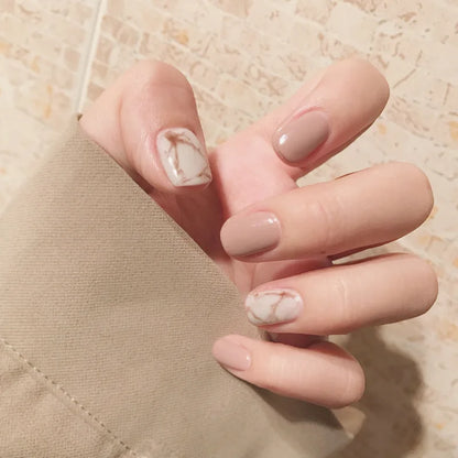 Glossy Press on French Nail Tips