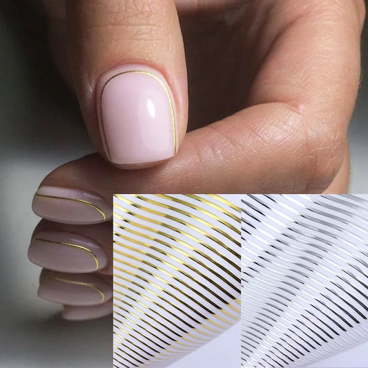 Gold 3D Nail Stickers