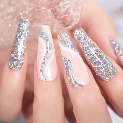 LILYCUTE 7ml 6pc Glitter Gel Nail Polish Set V