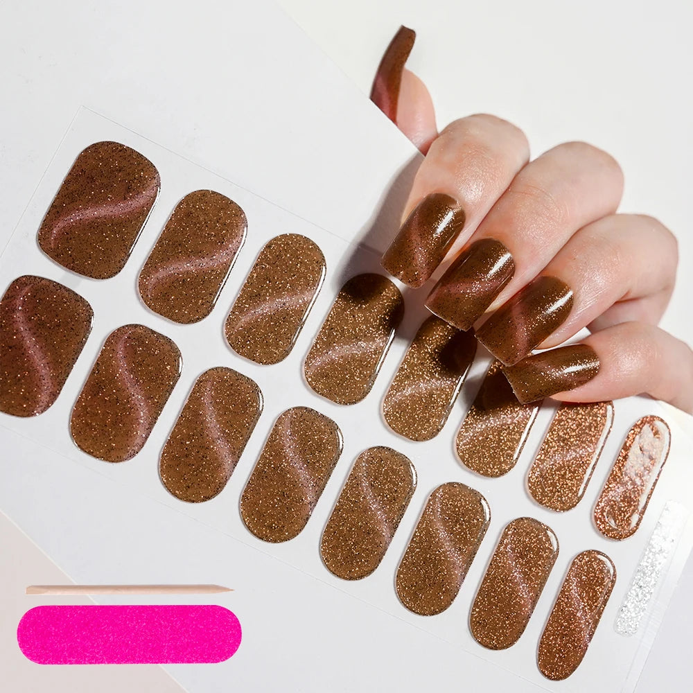 Transparent Semi Cured Gel Nail Strips Clear Nail Strengthening
