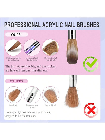4Pcs Professional Acrylic Nail Brush Set