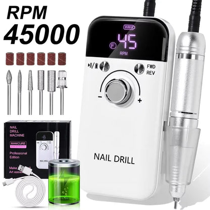 45000 RPM Portable Electric Nail Drill