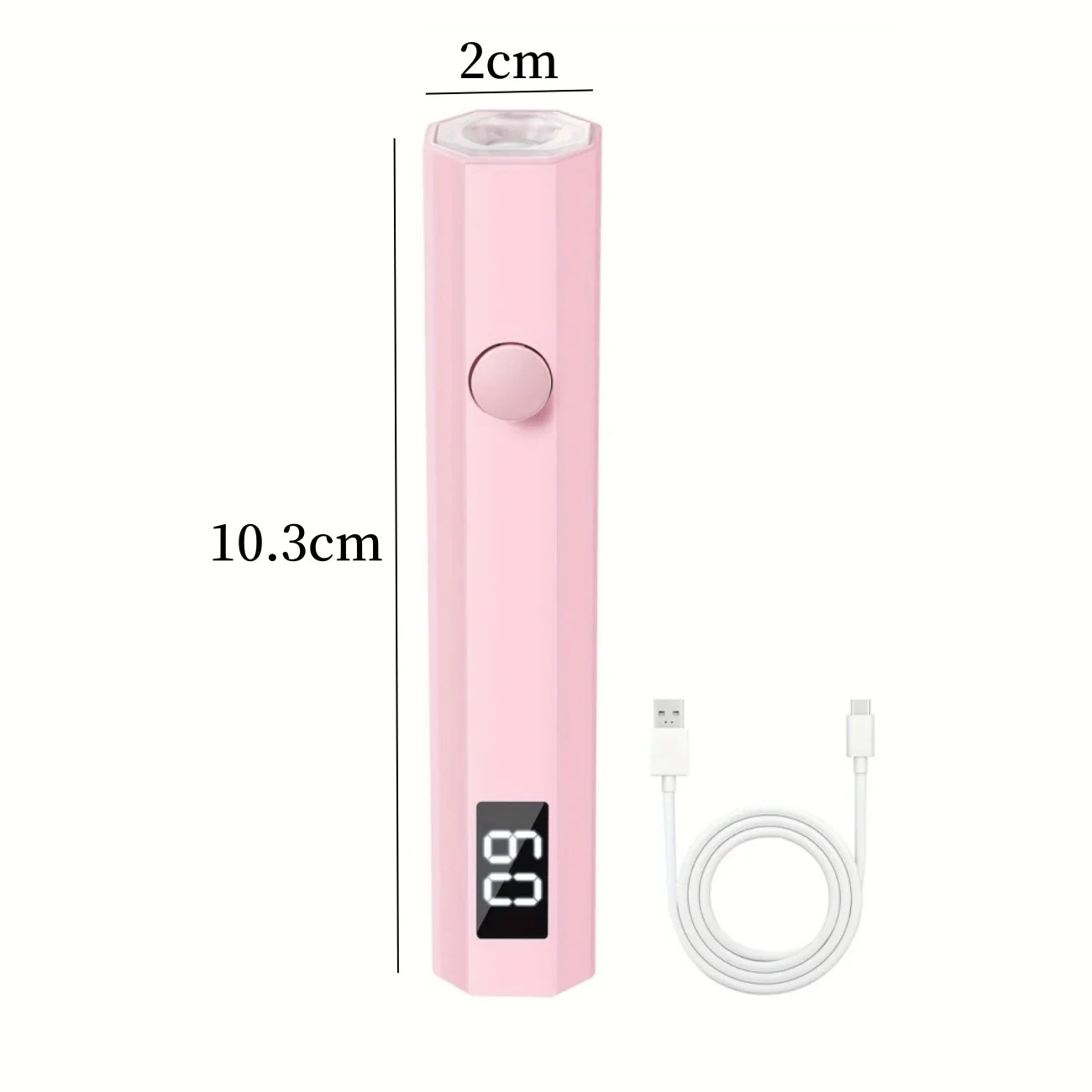 Mini UV Nail Lamp with LED Display Rechargeable Fast Gel Nail Drying Lamp