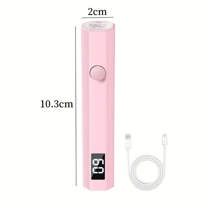 Mini UV Nail Lamp with LED Display Rechargeable Fast Gel Nail Drying Lamp