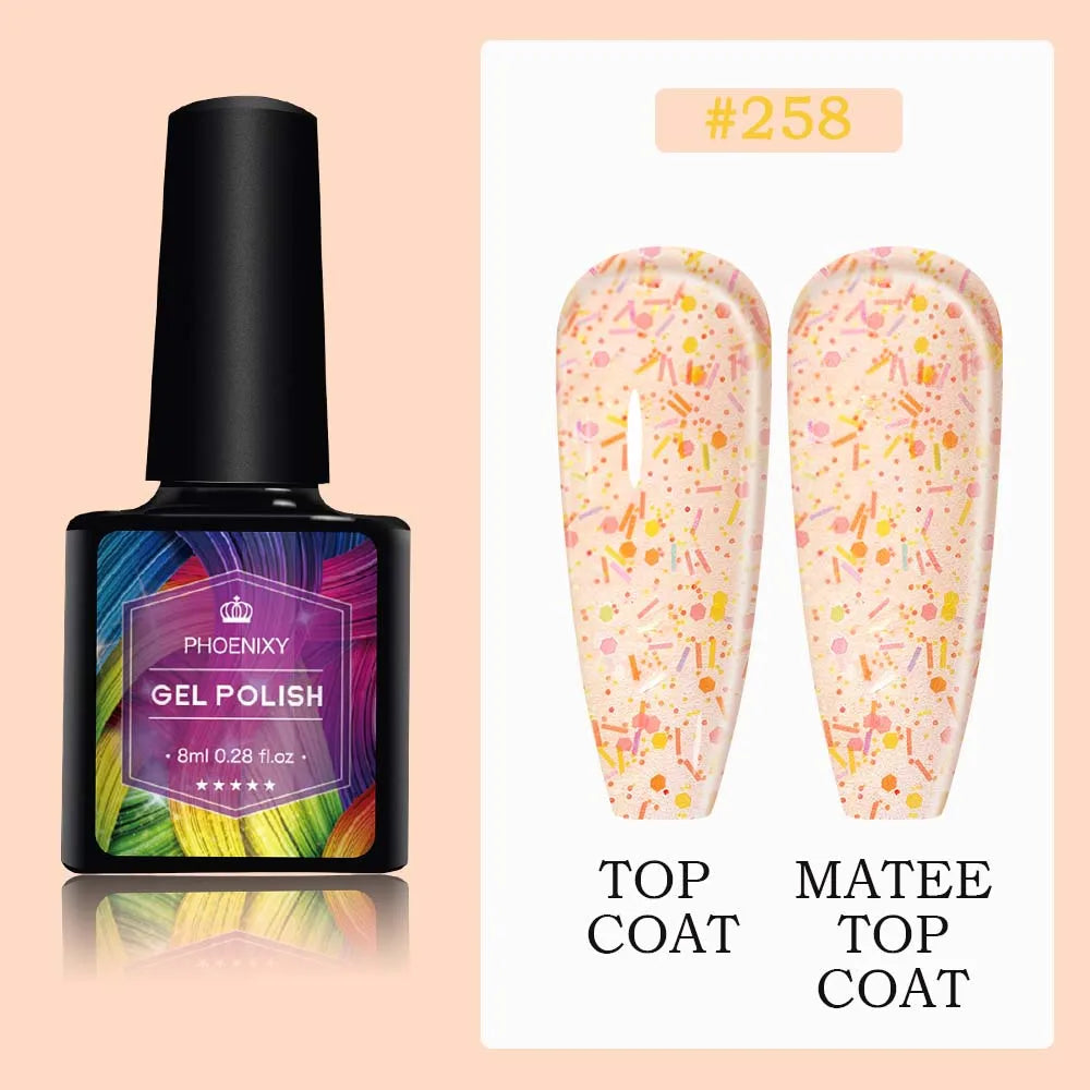 UV LED Gel Nail Polish 75 Colors Glitter 7ml