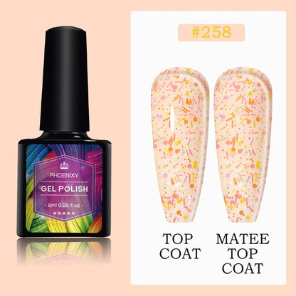 UV LED Gel Nail Polish 75 Colors Glitter 7ml