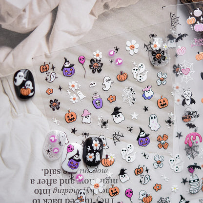 5D Halloween Nail Stickers Self Adhesive
