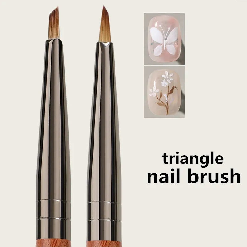 1 Pcs Triangular Brush Nails Art Brush Pen 3D