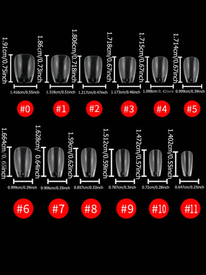 24pcs Fake Nail 12 sizes