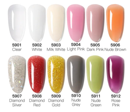 PoliGel 30ml  UV Gel Nail Polish LED 12 Colors