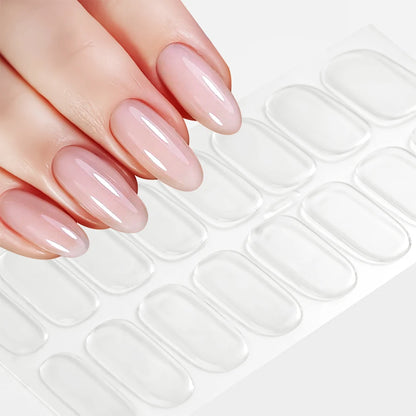 1 Sheet Semi-Cured Gel Nail Strips Waterproof Long Lasting