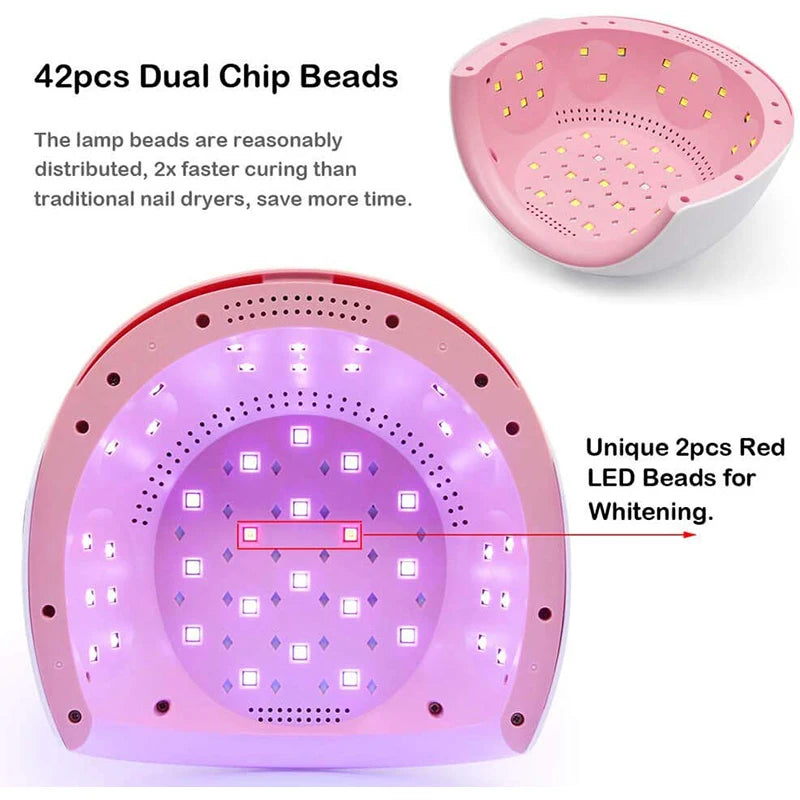 84W UV Nail Lamp UV Gel Nail Polish LED Digital Display