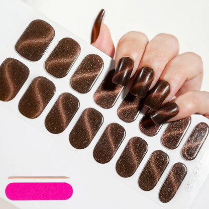Transparent Semi Cured Gel Nail Strips Clear Nail Strengthening