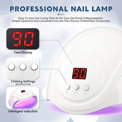 72 W LED Nail Drying Lamp for Curing Gel Nail Polish