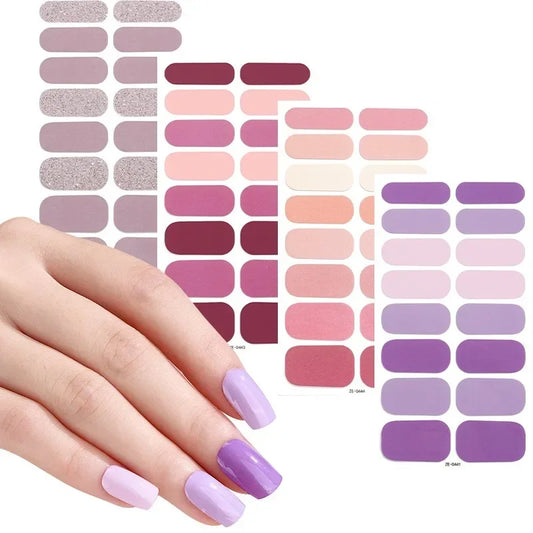 1 Sheet Semi-Cured Gel Nail Strips Waterproof
