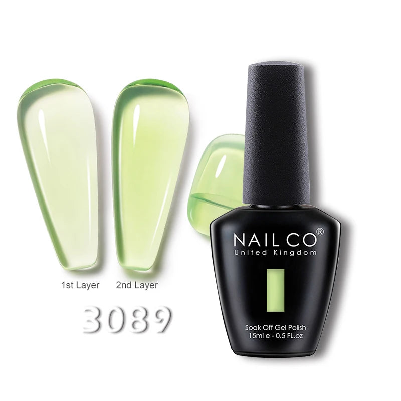 NAILCO 15ml Translucent Gel Nail Polish Semi-permanent Varnish