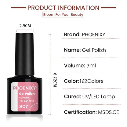 UV LED Gel Nail Polish 75 Colors Glitter 7ml