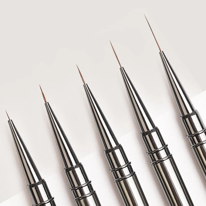 Silver Thin Nail Liner Brush 6/9/12/15/18mm