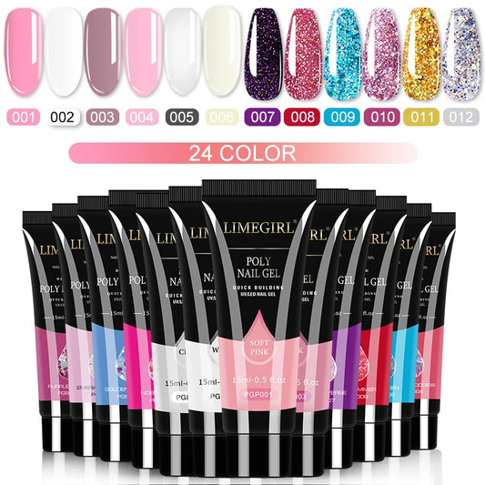 Poly Nail Gel Set of  8/6/4 PCS Poly UV Gel Set