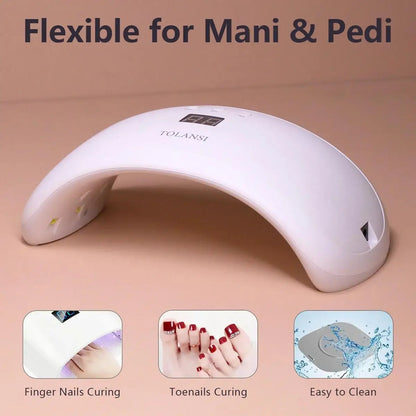 TOLANSI Nail Lamp US/EU Plug UV Art Beauty 36W Digital Screen