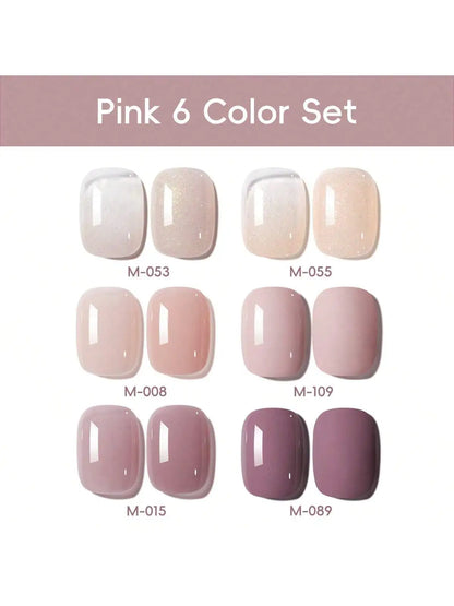 XEIJAYI 6pcs 15ml Gel Nail Set