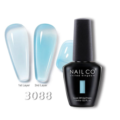 NAILCO 15ml Translucent Gel Nail Polish Semi-permanent Varnish
