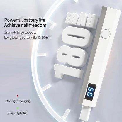 Mini UV Nail Lamp with LED Display Rechargeable Fast Gel Nail Drying Lamp