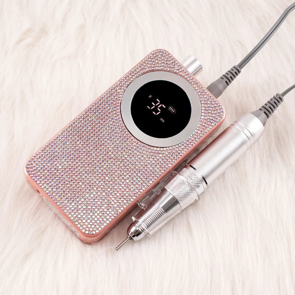 Rhinestone Nail Drill Cordless Rechargeable 35000 RPM
