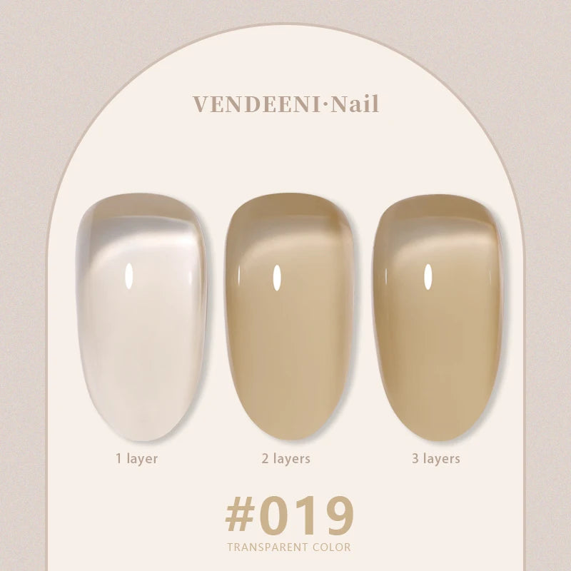 Vendeeni 24 Colors Jelly Transparent Gel Nail Polish 15ml
