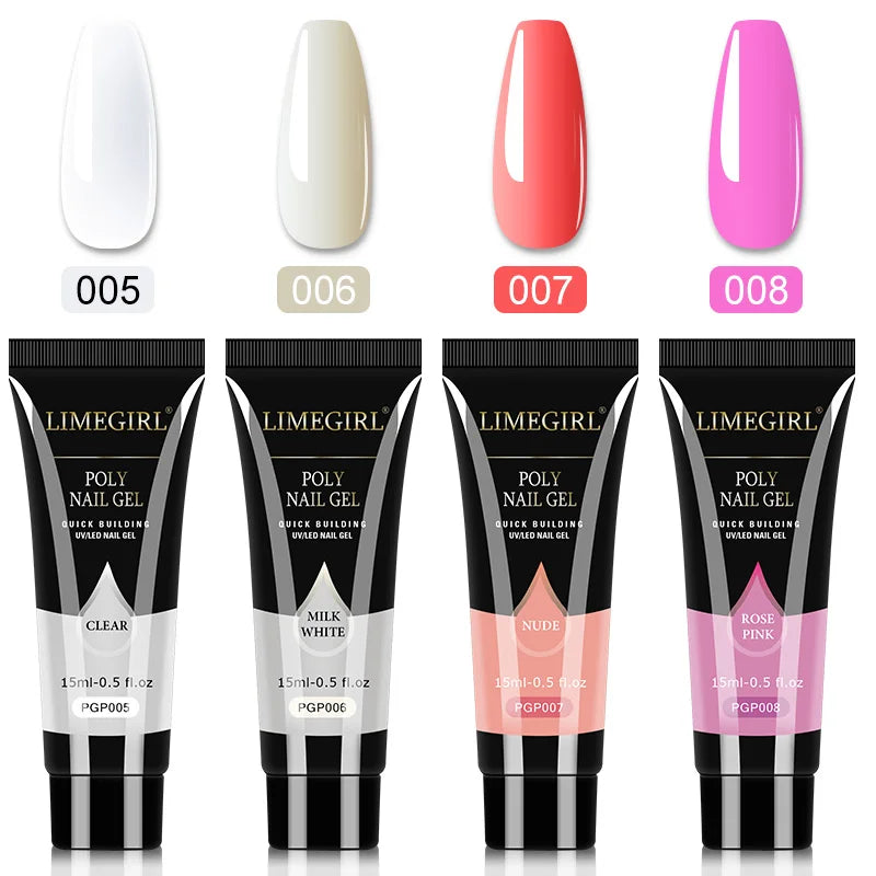 Poly Nail Gel Set of  8/6/4 PCS Poly UV Gel Set
