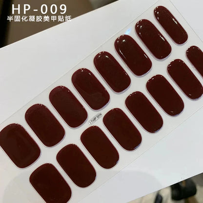 Transparent Semi Cured Gel Nail Strips Clear Nail Strengthening