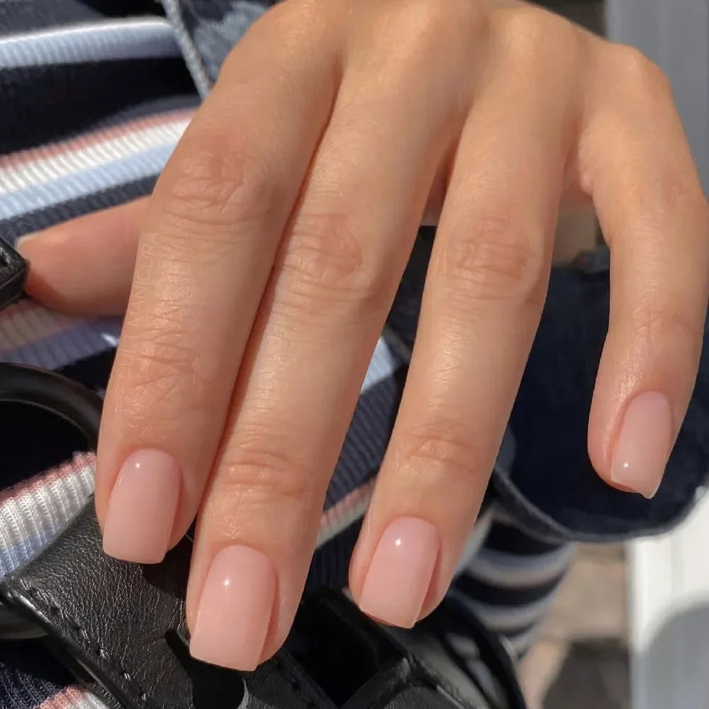 Glossy Press on French Nail Tips