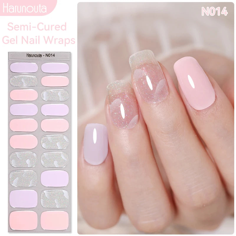 1 Sheet White French Semi-Cured Gel Nail Strips