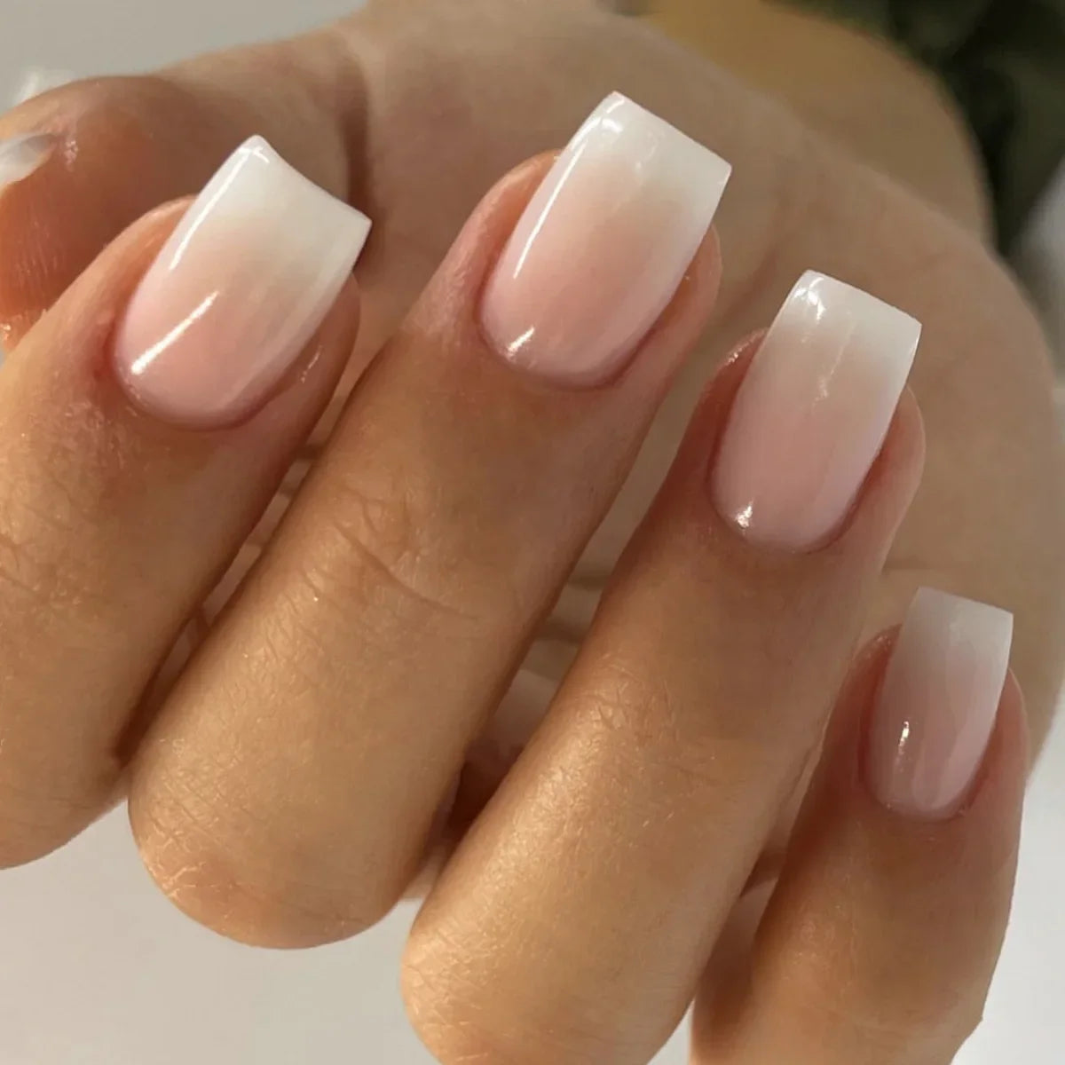 Glossy Press on French Nail Tips