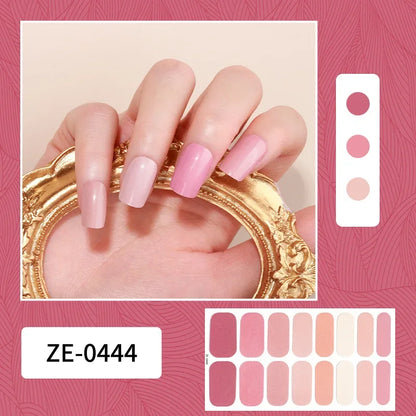 1 Sheet Semi-Cured Gel Nail Strips Waterproof