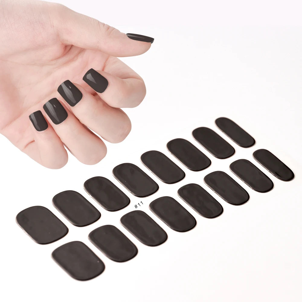 16 Tips/pcs Semi Cured Gel Nail Strips