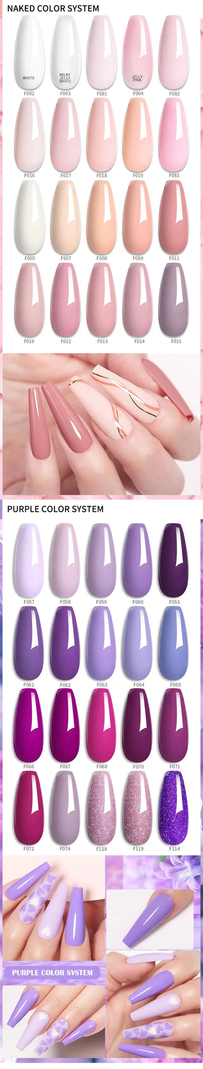 LILYCUTE 5pc/Set 7ML Semi Permanent UV Gel Polish Long Lasting Design