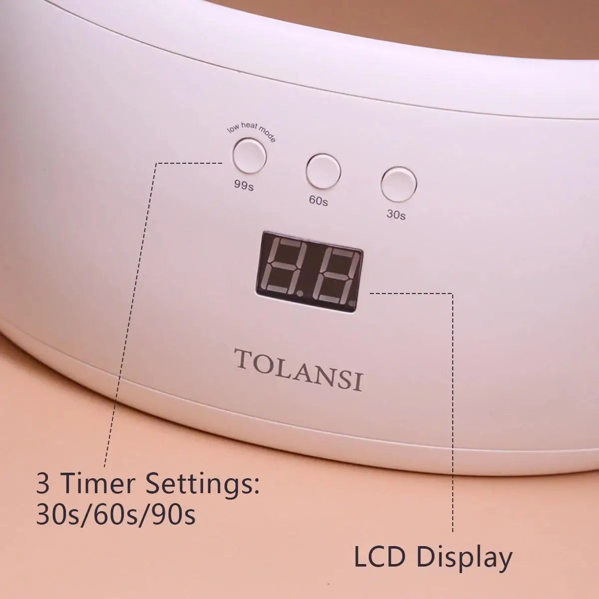 TOLANSI Nail Lamp US/EU Plug UV Art Beauty 36W Digital Screen