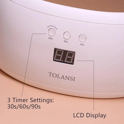 TOLANSI Nail Lamp US/EU Plug UV Art Beauty 36W Digital Screen